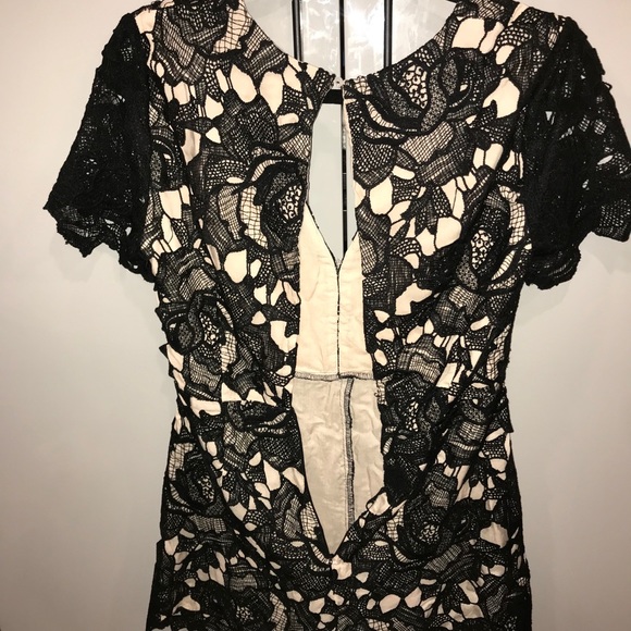 Black+Beige lace romper from Mendocino - Picture 4 of 6